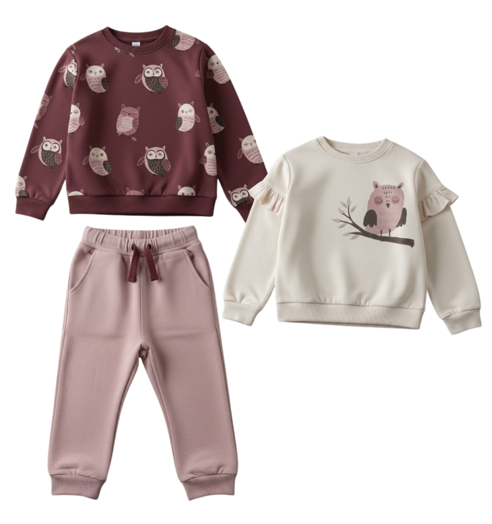 3er Set | sleeping owl